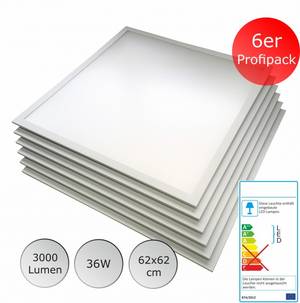 LED Panel Deckenleuchte 62x62cm Kaltweiss 6000K Ultraslim 40W inkl Trafo und Befestigungsmaterial f/ür Systemdecken wie Odenwalddecke Rasterleuchten Einlegeleuchte B/üroleuchten